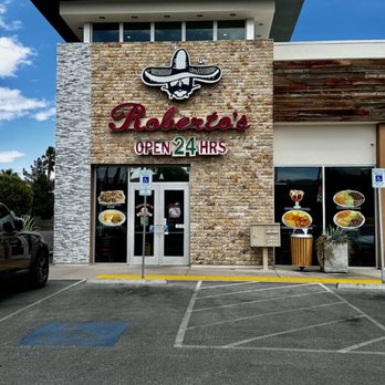 Roberto's Taco Shop - Exterior. The exit for the drive thru is on the left side of the building. Entrance is to the right of the businesses here. - Mexican Near Me - Las Vegas, Nevada Roberto's Taco Shop - Exterior. The exit for the drive thru is on the left side of the building. Entrance is to the right of the businesses here. - Mexican Near Me - Las Vegas, Nevada
