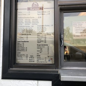Karens Burritos - The menu - Tacos Near Me - Maypearl, Texas Karens Burritos - The menu - Tacos Near Me - Maypearl, Texas