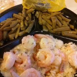 Long John Silver's - Garlic butter baked shrimp on a bed of rice plus 2 sides and a drink (and I got a jalapeno...watch out, they're HOT!!)
