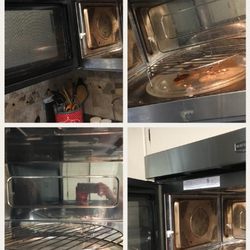 Billups services - The top two pics are before pic of a dirty microwave.. the bottom two are the end result