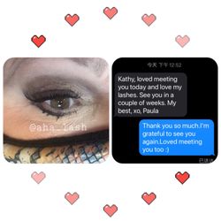 Aha Lash Spa - Thank you very much for your satisfaction with my work, I will continue to work hard!
