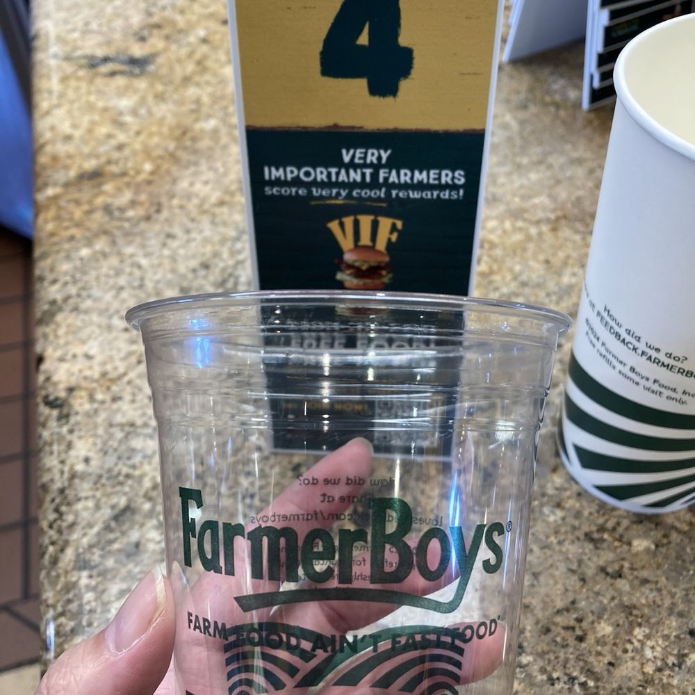 Farmer Boys - Place number at table self serve fountain drinks - Breakfast & Brunch Near Me - Jurupa Valley, California