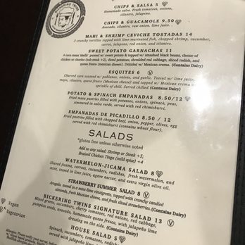Bickering Twins - Menu - Tacos Near Me - Ithaca, New York