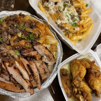 Chimac - Half KBBQ Chicken/beef Bowl w/fried rice, lemon pepper wings. - Chicken Wings Near Me - Houston, Texas Chimac - Half KBBQ Chicken/beef Bowl w/fried rice, lemon pepper wings. - Chicken Wings Near Me - Houston, Texas