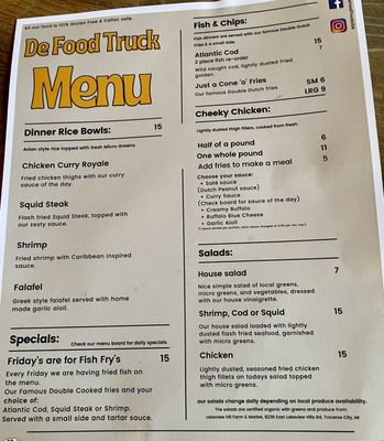Menu photo 2 De Food Truck Interlochen, MI Menu photo 2 De Food Truck Interlochen, MI
