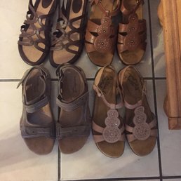 4 pair of very comfy sandals. All at Clearance prices. 4 pair of very comfy sandals. All at Clearance prices.