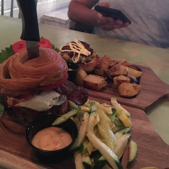 Simple Eats - Top: Crabby Patty Bottom: Sweet Potato Burger - Breakfast & Brunch Near Me - Virginia Beach, Virginia