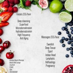 Intuition Beauty Massage - Pricelist facial, massage