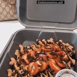 Infinity Nutrition - Chocolate protein waffles.