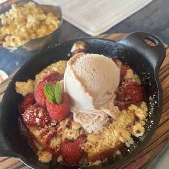 Lana - Peach and raspberry cobbler - American Near Me - Solana Beach, California Lana - Peach and raspberry cobbler - American Near Me - Solana Beach, California