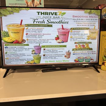 Thrive7 Juice Bar - Digital Menu - Juice Bars & Smoothies Near Me - Placentia, California