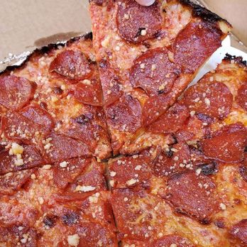 Hot Box - Dat Roni Pizza: tomato sauce, cheese, Zoe's pepperoni, feta - Sandwiches Near Me - Somerville, Massachusetts