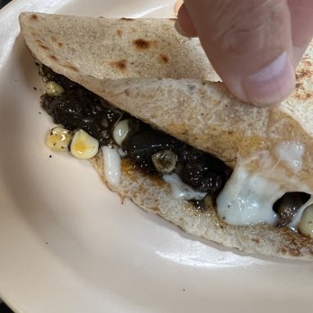 Antojitos Rincon de Guanajuato - Huitlacoche in a corn quesadilla! I love this quesadilla. - Mexican Near Me - Tustin, California