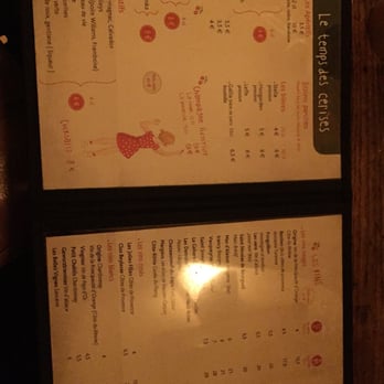 Le Temps des Cerises - Menu - French Near Me - Paris, 75