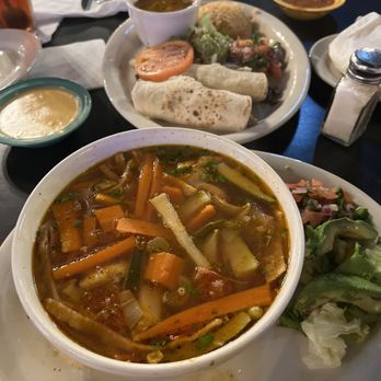 Don Carlos Mexican Restaurants - Large Tortilla soup and fajita tacos - Mexican Near Me - Houston, Texas