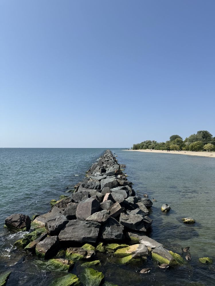 One of the seawalls for protecting swimmers