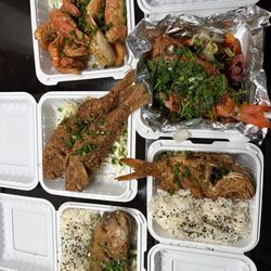 Korean Snapper, Red Snapper, Kumu, Shrimp and Prawns
