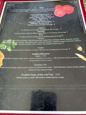Menu photo 4 Taqueria El Paraiso Monroe, NC