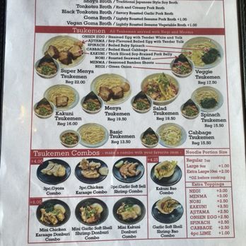 Menya le Nood - Menu January 11, 2024 - Ramen Near Me - Honolulu, Hawaii