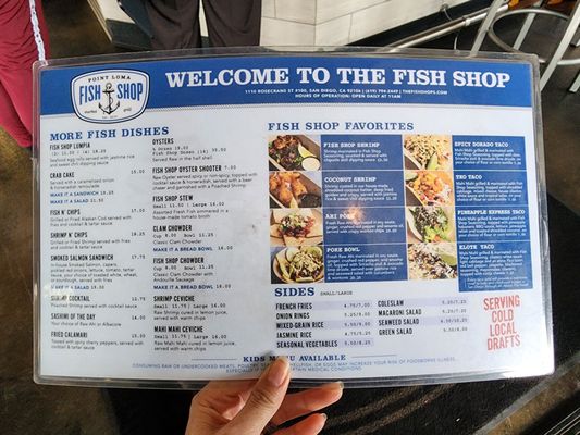 Menu photo 6 Point Loma Fish Shop San Diego, CA Menu photo 6 Point Loma Fish Shop San Diego, CA