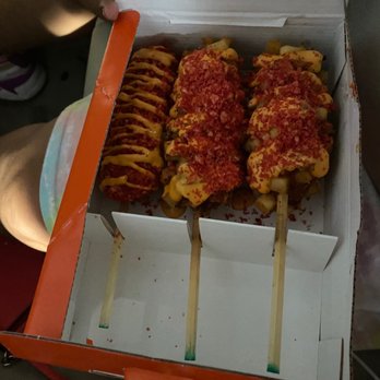 Two Hands Corn Dogs - Potatoe and spicy - Hot Dogs Near Me - Houston, Texas