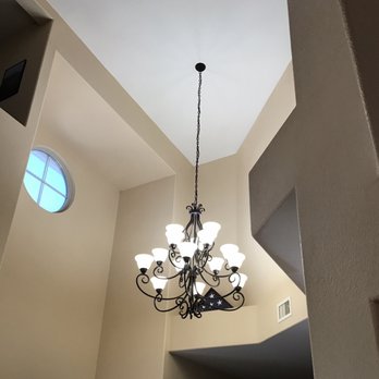 The Two Story Foyer Chandelier Installed Yelp