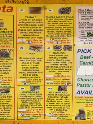 Menu photo 2 J Zapata Hazle Township, PA Menu photo 2 J Zapata Hazle Township, PA