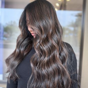 Alkali Salon - Brunette balayage on dark hair by DRE @drebebindthehair 860-833-2337 - Makeup Artists Near Me - Santa Ana, California Alkali Salon - Brunette balayage on dark hair by DRE @drebebindthehair 860-833-2337 - Makeup Artists Near Me - Santa Ana, California