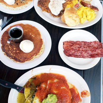 Millie's Cafe - Pasadena - Chicken Fried Steak. Turkey bacon. Huevos Ahogados. Coconut, and, Monkey Banana walnut pancakes. - Breakfast & Brunch Near Me - Pasadena, California