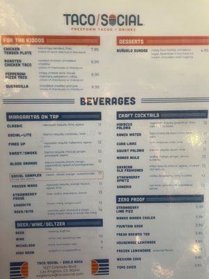 Menu photo 7 Taco Social Los Angeles, CA