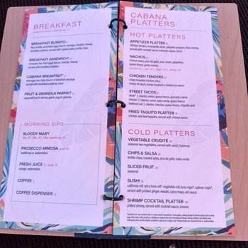 MGM Grand Pool Complex - Daybed menu 2023 - Swimming Pools Near Me - Las Vegas, Nevada