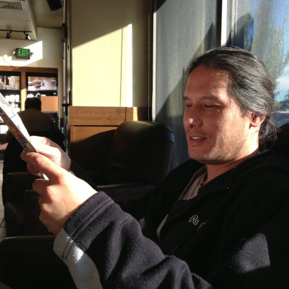 Starbucks - My friend, Steve chilling out reading today's newspaper headlines. - Coffee & Tea Near Me - Novato, California Starbucks - My friend, Steve chilling out reading today's newspaper headlines. - Coffee & Tea Near Me - Novato, California