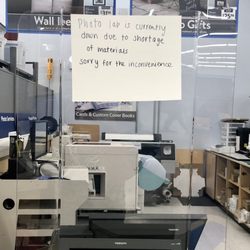 Walmart Photo Center - 08.19.21 Got my confirmation text that my 1hr photo order is ready, then I see this sign on arrival.