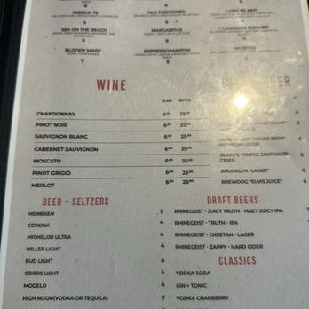 HydeOut Kitchen & Bar - Drink menu - Bars Near Me - Columbus, Ohio