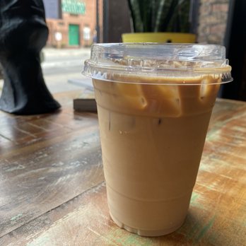 Black Milk Coffee and Crepe - Iced latte + extra shot - Coffee & Tea Near Me - Brooklyn, New York Black Milk Coffee and Crepe - Iced latte + extra shot - Coffee & Tea Near Me - Brooklyn, New York