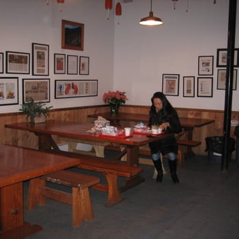 Red Hook Lobster Pound - SL guarding our food in the dining room - Seafood Near Me - Brooklyn, New York Red Hook Lobster Pound - SL guarding our food in the dining room - Seafood Near Me - Brooklyn, New York