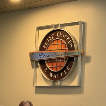 Metro Diner - Sign for the chicken and waffles - Diners Near Me - Anderson, South Carolina