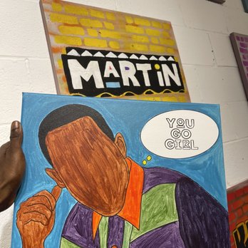 Dine and Design - My unfinished Martin painting. - Bars Near Me - Atlanta, Georgia