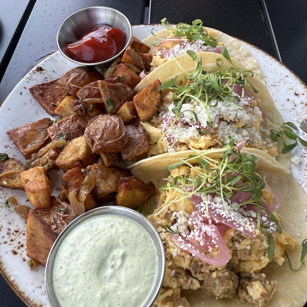 Bfast tacos - 3.5/5 good but not special. Bfast tacos - 3.5/5 good but not special.