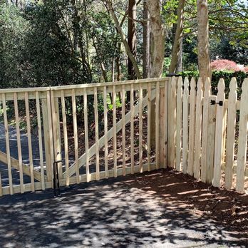 Freeman Fence - A new gate and extension to an existing fence. He worked hard to make the new fence join smoothly with the older picket fence. - Fences & Gates Near Me Freeman Fence - A new gate and extension to an existing fence. He worked hard to make the new fence join smoothly with the older picket fence. - Fences & Gates Near Me