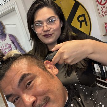 J's Barbershop - Marissa is cutting my hair - Barbers Near Me - Menifee, California J's Barbershop - Marissa is cutting my hair - Barbers Near Me - Menifee, California
