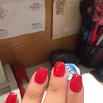 Thy Thy Nails - Full set 28$ with gel polish "Raspberry" - Nail Salons Near Me - Walnut Park, California