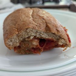 Mr. Pickle's Sandwich Shop - Mini meatball sandwich on wheat (cut in half)