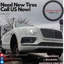 ABershanCity Roadside - Bentley Tire change in the downtown Atlanta Ga area