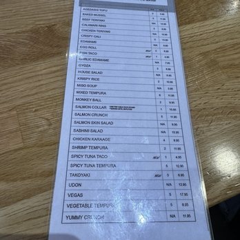 Sushi Damu - Appetizers menu, can order from this menu any time with your server - Sushi Bars Near Me - Tustin, California Sushi Damu - Appetizers menu, can order from this menu any time with your server - Sushi Bars Near Me - Tustin, California