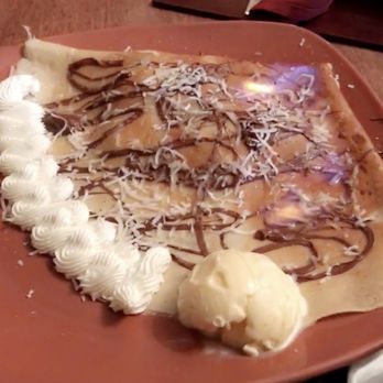 Nina’s Cafe Bar - This is a crepe. It's so good and they give it a different taste with the flame - French Near Me - Bell, California Nina’s Cafe Bar - This is a crepe. It's so good and they give it a different taste with the flame - French Near Me - Bell, California