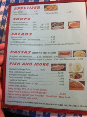 Menu photo 8 Schnitzel House Fort Myers Beach, FL