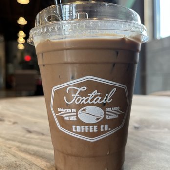 Foxtail Coffee - Newnan - Iced latte with orange bitters and chocolate - Coffee & Tea Near Me - Newnan, Georgia