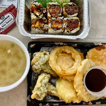 Fuji Grill II - Get well soon combo. Miso, veg tempura, Sweet Potato Roll $22.58 delivered to my doorstep - Japanese Near Me - Buffalo, New York Fuji Grill II - Get well soon combo. Miso, veg tempura, Sweet Potato Roll $22.58 delivered to my doorstep - Japanese Near Me - Buffalo, New York