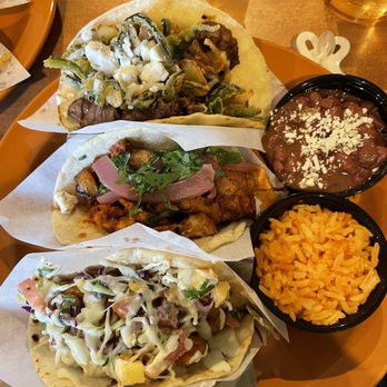 Cocina Madrigal - Beef tenderloin steak, al pastor, and tropical fish taco - Tacos Near Me - Phoenix, Arizona